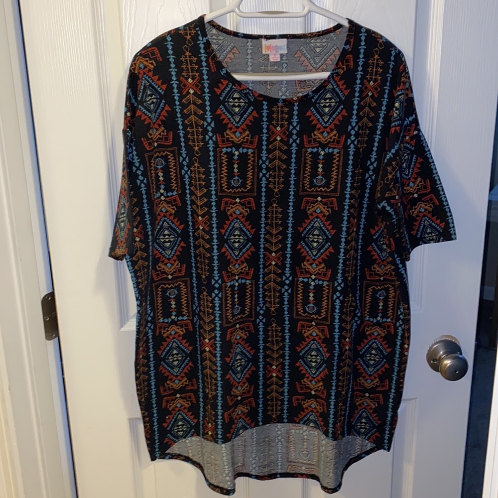 LulaRoe Irma Black Aztec Print - S